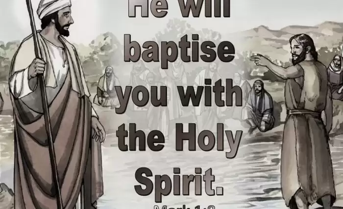 “I baptized you with water; but He will baptize you with the Holy Spirit.”